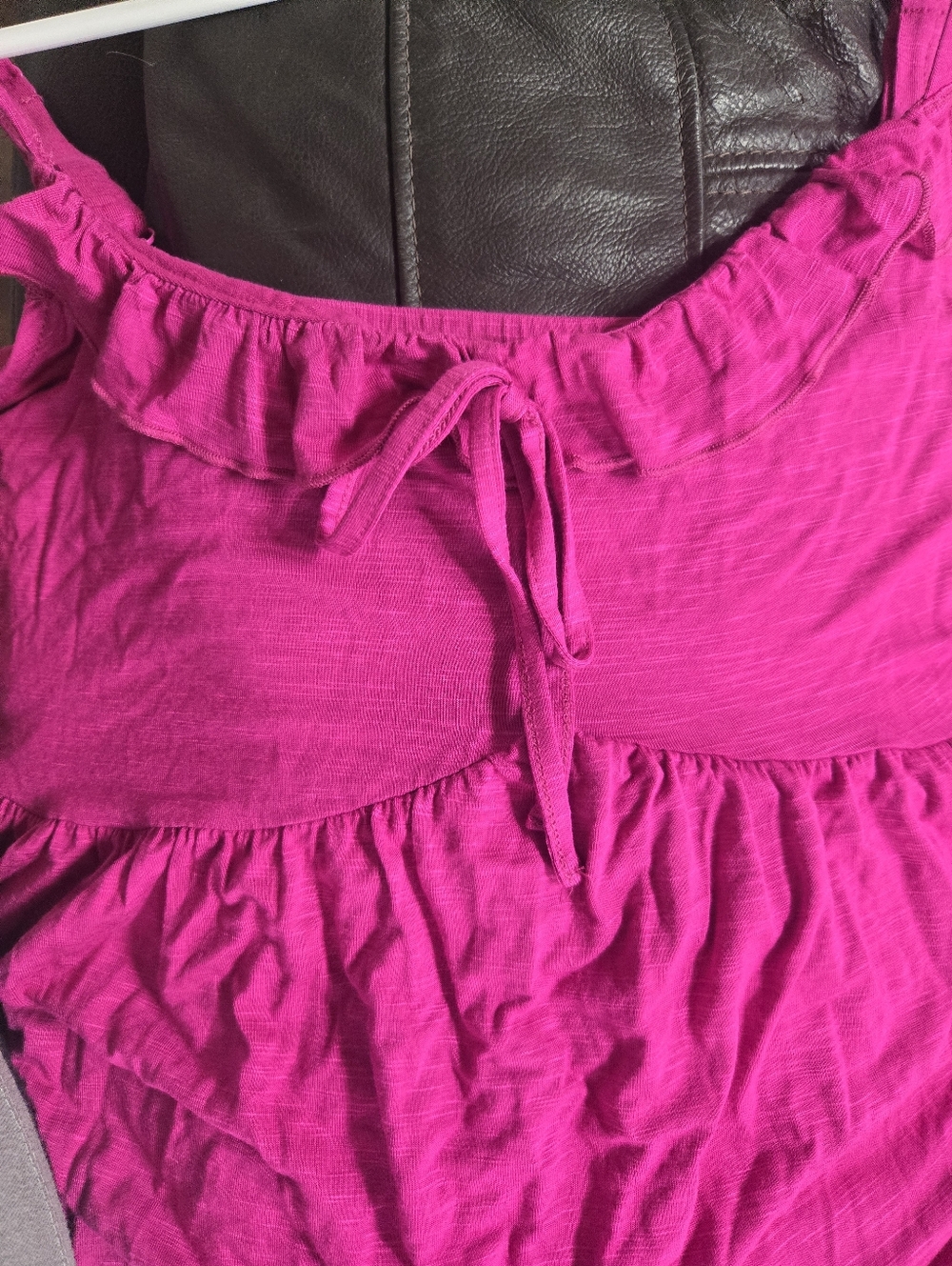 Super Soft Slub Ruffle Babydoll Top - Picture 4 of 5